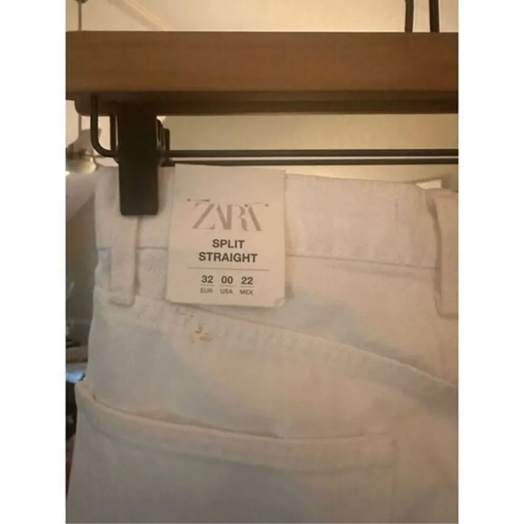 Zara Split Straight Mid‎ Rise Full Length Size 00 NWT - Picture 5 of 5
